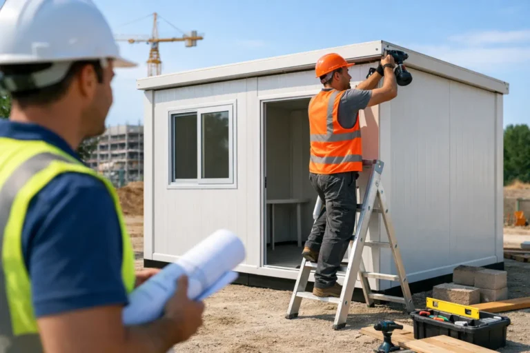 Cómo instalar una caseta de obra paso a paso