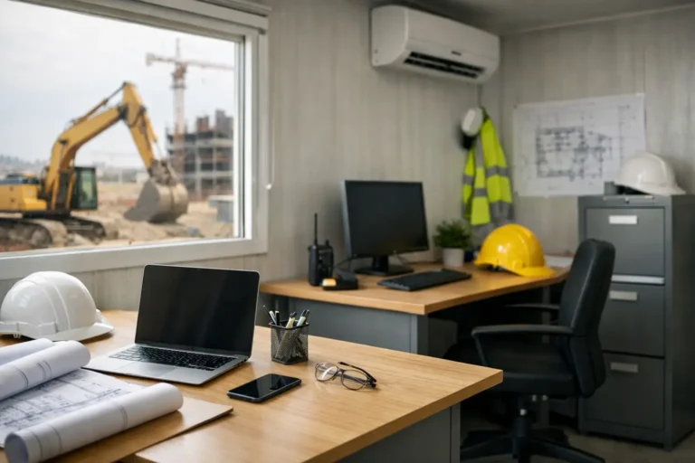 ¿Cuánto cuesta una oficina de obra equipada?